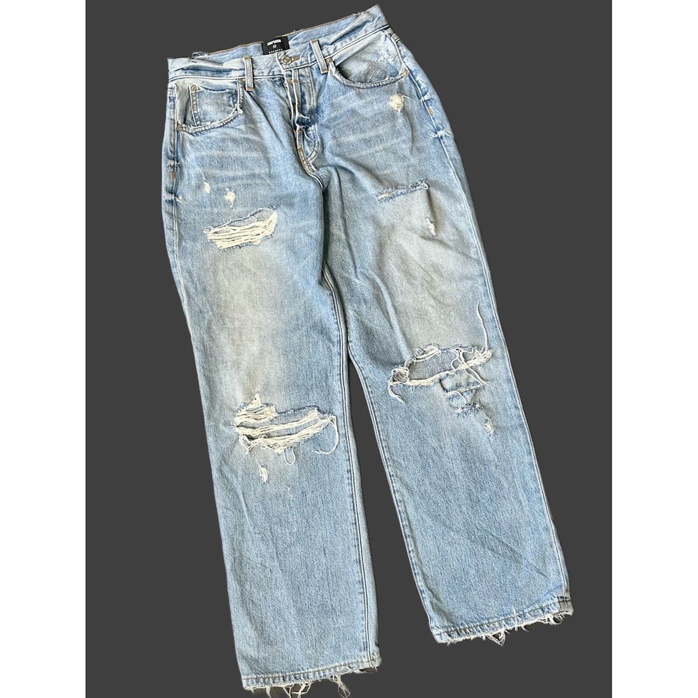 Adaptation Barneys New York Distressed Straight Leg Jeans women 29 USA Thrashed
